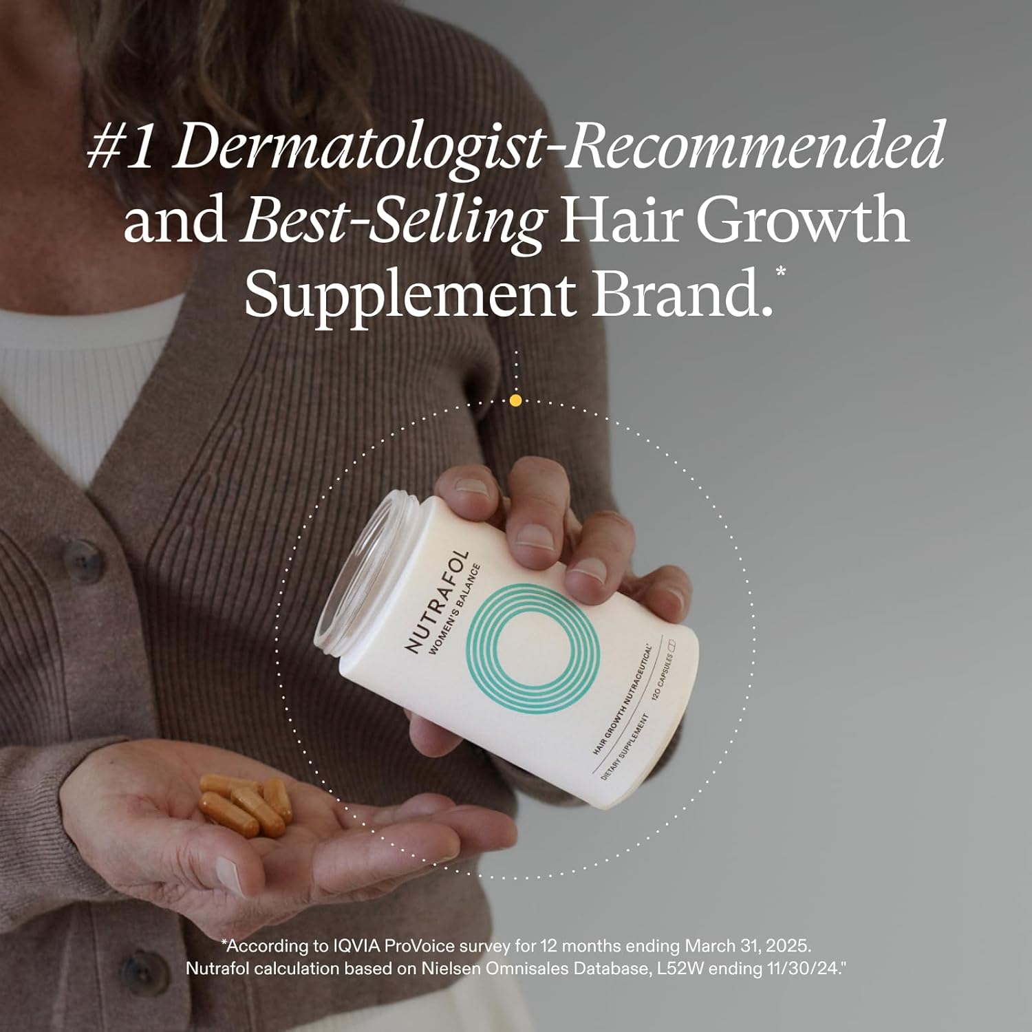 Nutrafol Women's Balance Hair Growth Supplements, Clinically Proven for Visibly Thicker Hair and Scalp Coverage